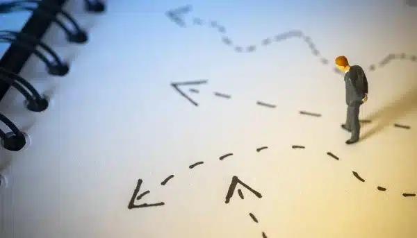 Man Deciding what path to take