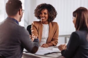 business people shaking hands