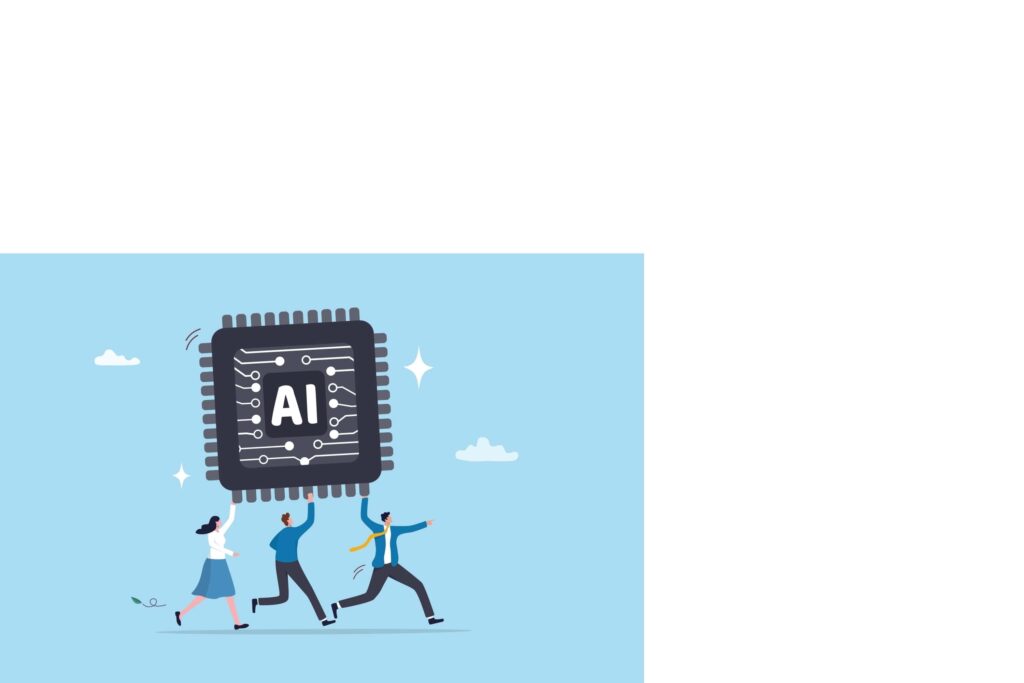 people holding AI computer chip
