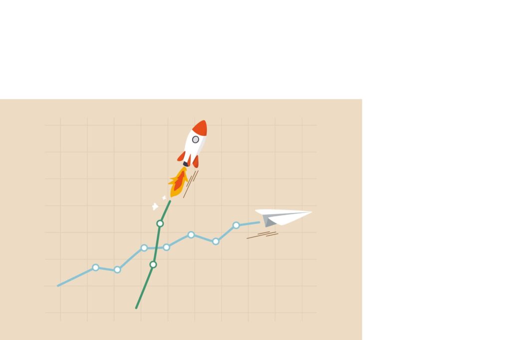 Investment growth sky rocket